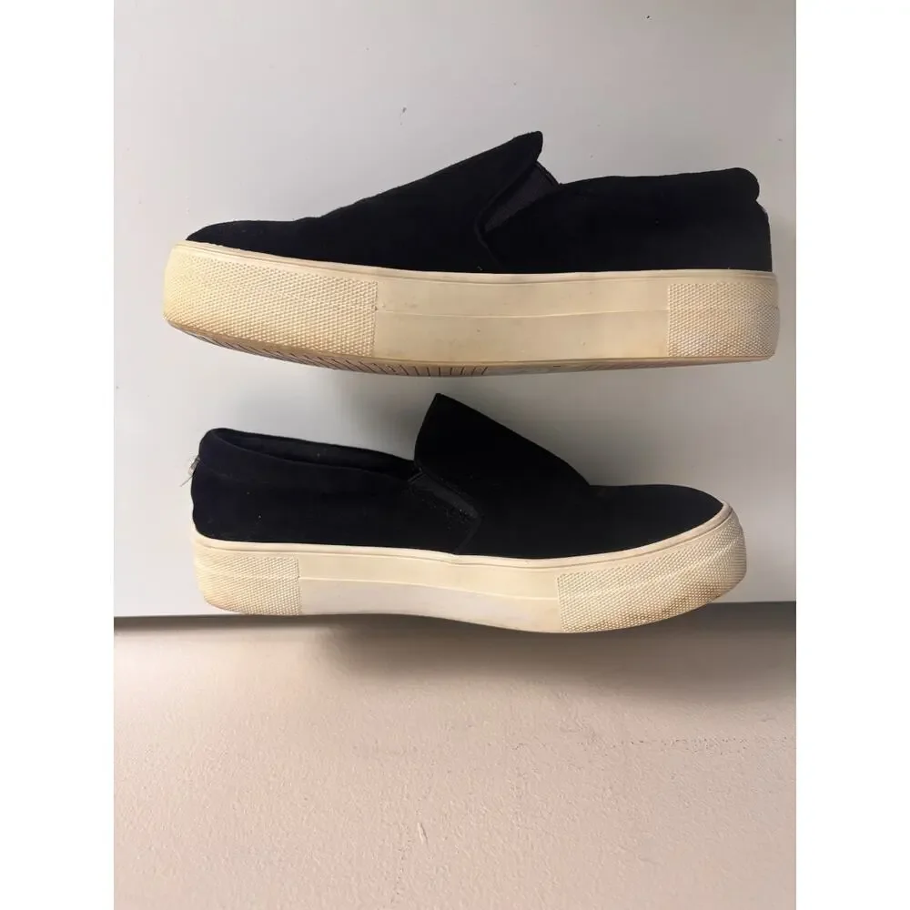Steven Madden Gills Black SuedeSlip On Platform Sneaker Women’s 6M